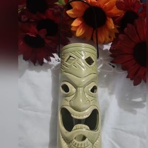 Ceramic Tiki Lantern *Sage/Laurel Green Tone*